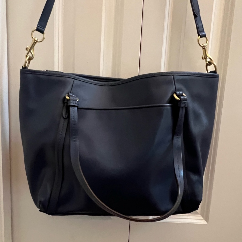 Coach Navy Blue Polyurethane Tote Bag - Picture 6 of 12